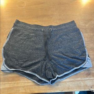 Comfy Gray & Black Shorts With Adjustable String Waistband